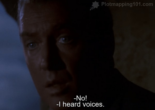 "No!" Judy gasps.  "I heard voices," the old nun says.