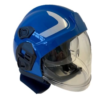 Brannhjelm, PAB Fire 05 BLÅ, Nomex, klart visir