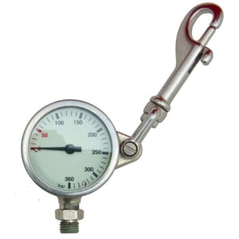 Manometer 52mm 360 Bar m/integrert bolt snap