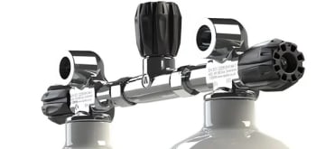 Apeks Dobbelkran 232 Bar 140mm