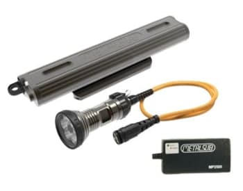 Lys, Metalsub Canisterlykt 6350 lm, fast adapter batteripakk