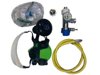 Regulator kit oxygen treatment, O2, DIN477 nr.6