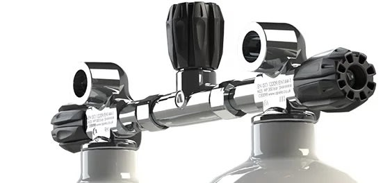 Apeks Dobbelkran 232 Bar 140mm