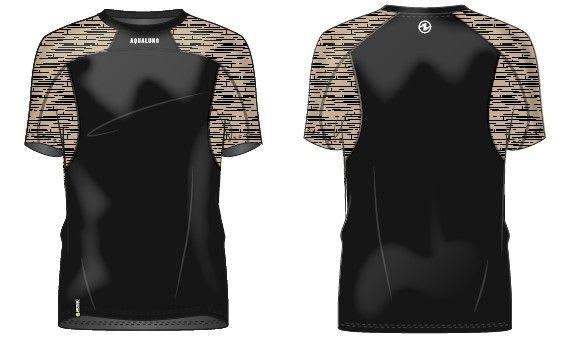 AQL Rashguard LF short men blk/beige