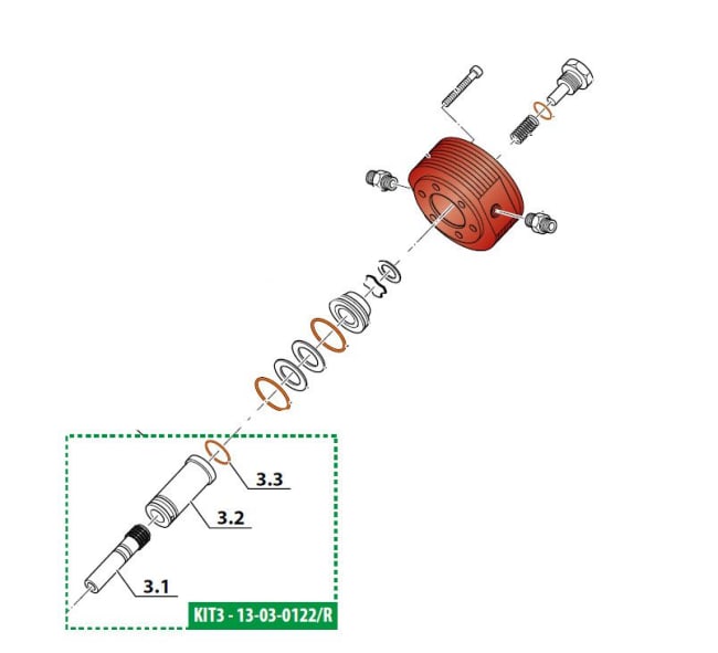 Coltri MCH-8-11-13-16-18 service kit stempel 3.trinn