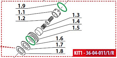 Coltri MCH-21-23 service kit ventiler 3.trinn