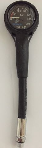 Manometer Svart m/15cm gummislange