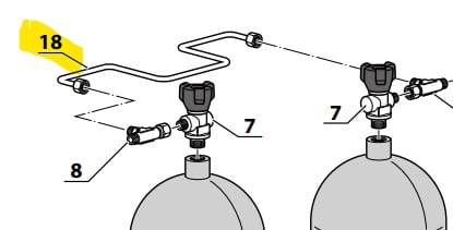 Stainless steel pipe Ø6 7/16 JIC connection