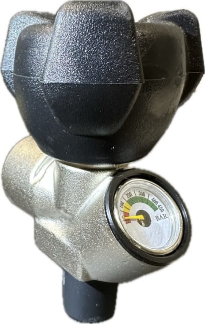 Kran, M18x1,5 DIN 300 m/manometer