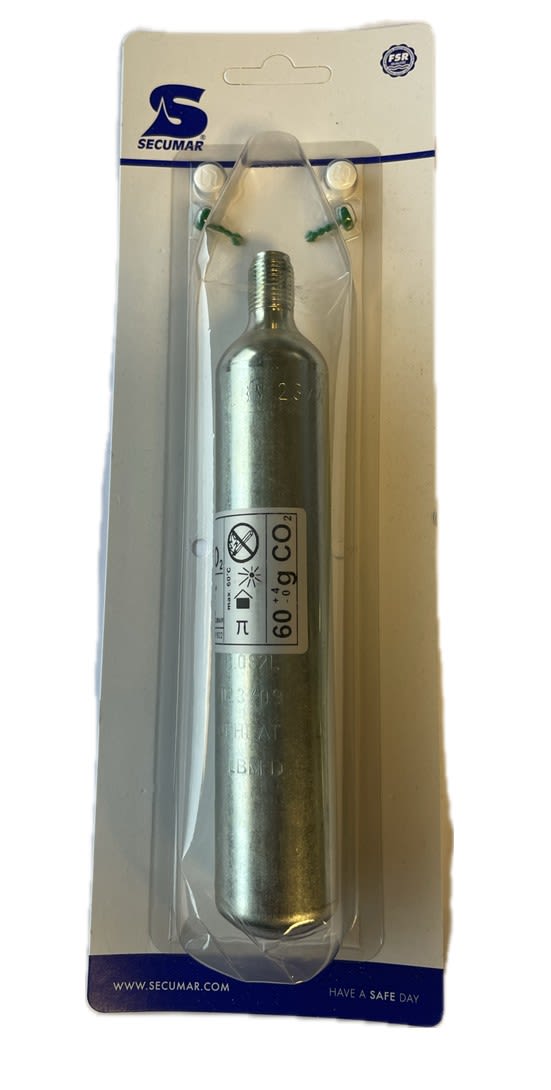 Secumar 60g CO2-Cylinder Auto spare set Safenor - Specialists in diving ...
