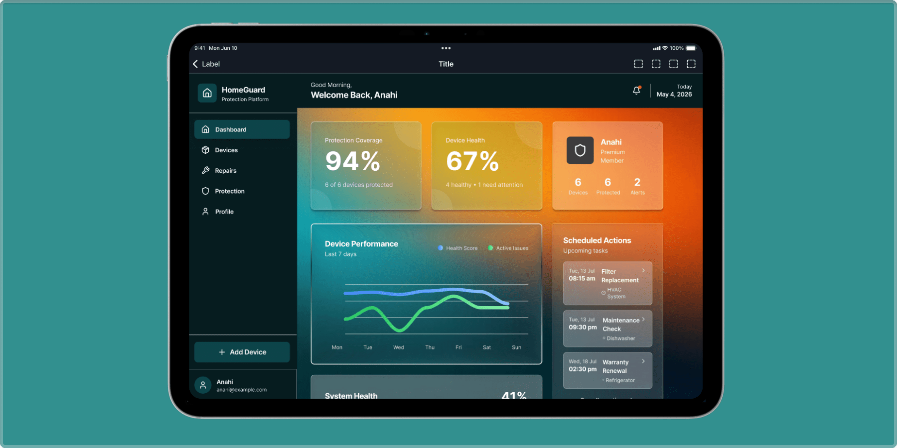 Home Passport dashboard