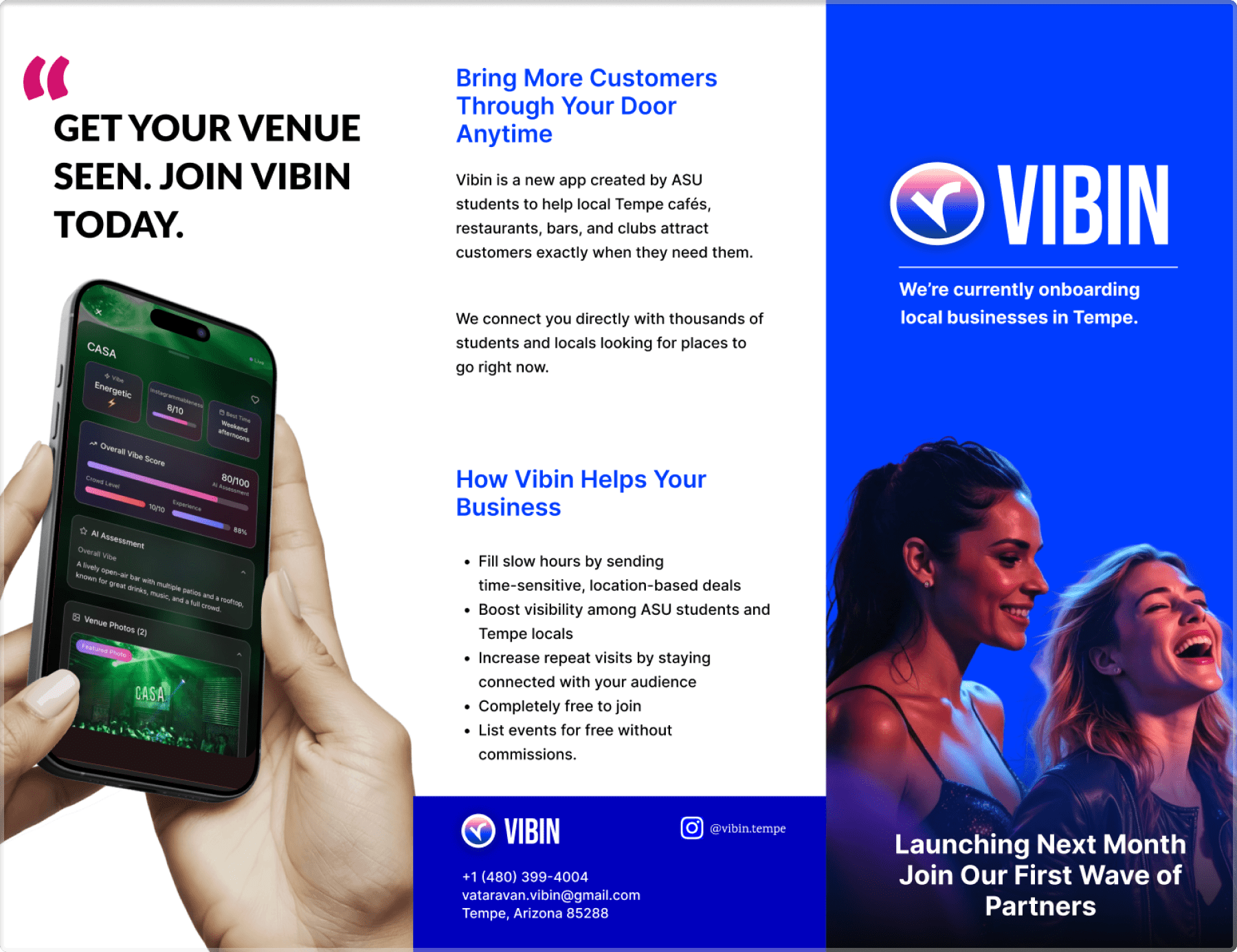 Vibin vendor flyer