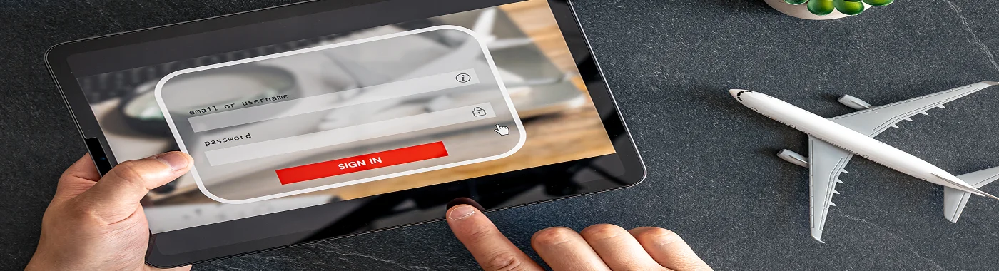 Emirates seat selection and flight booking on tablet with airplane model