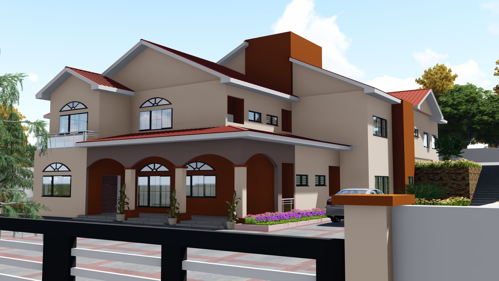 image bungalow-with-flat-roof-and-light-colored-stucco-exterior q-height consult