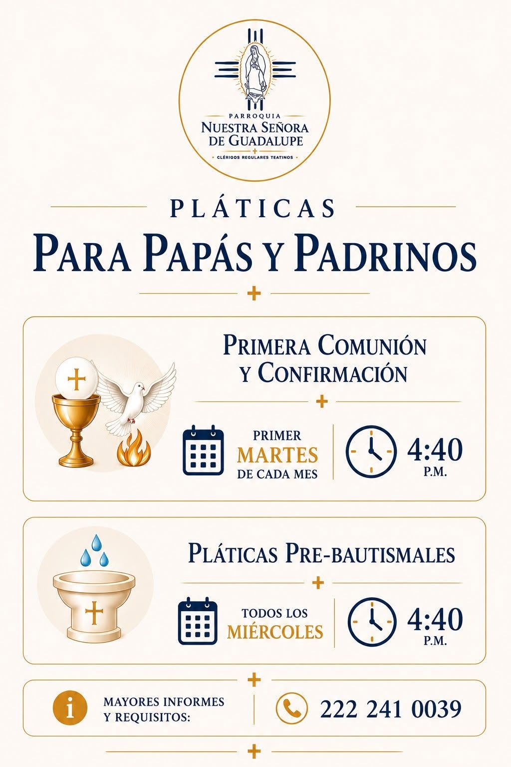 Pláticas para papás y padrinos