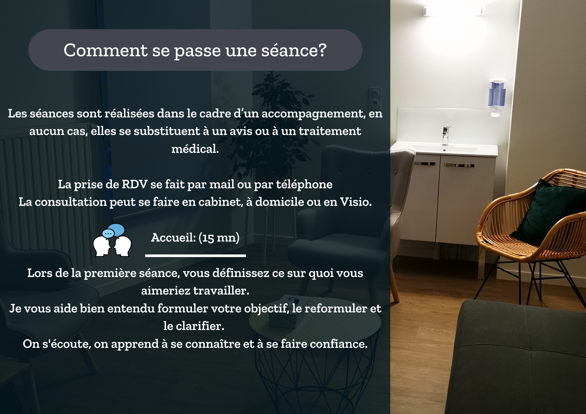 Déroulement indicatif d'une séance d'Hypnose 1