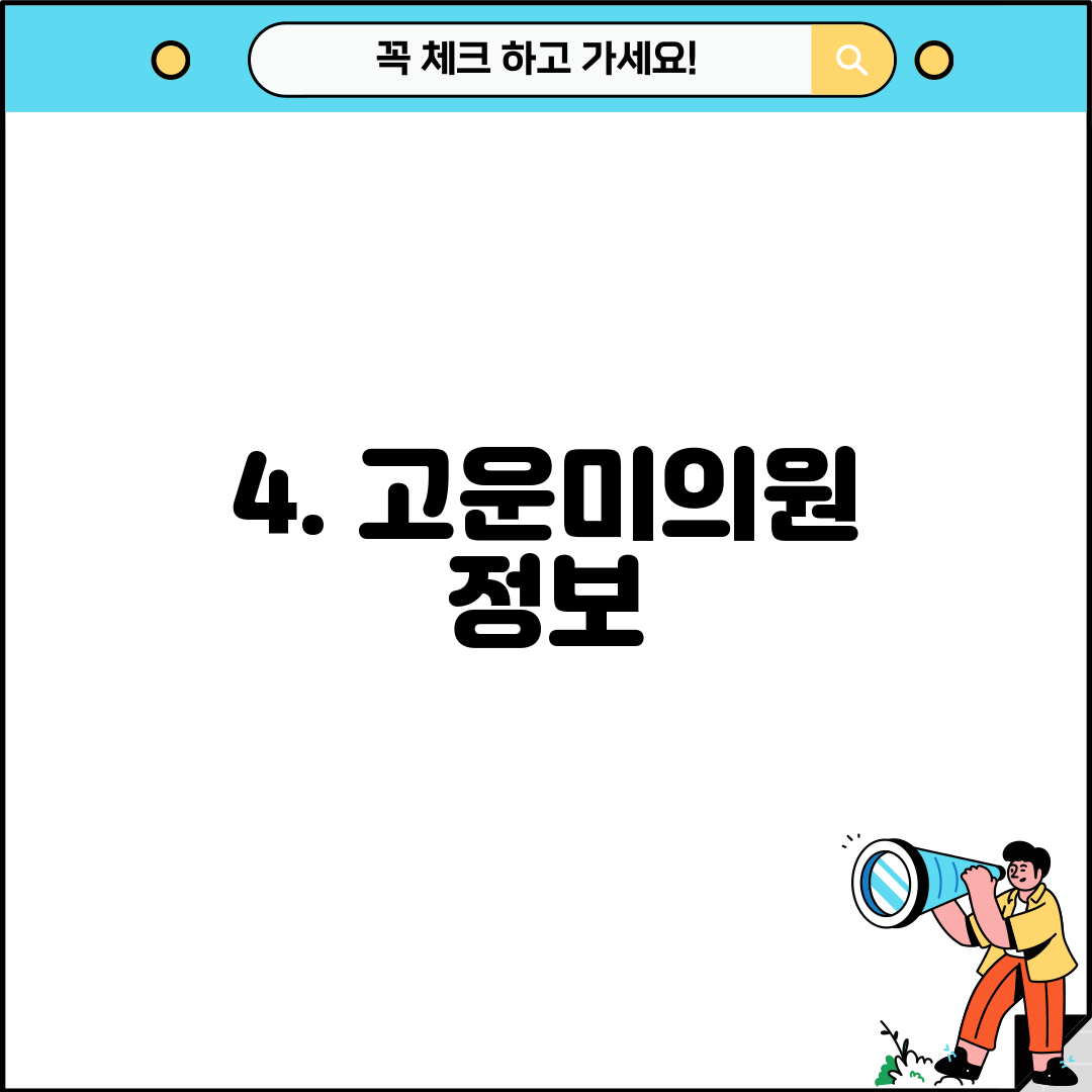 4. 고운미의원 정보