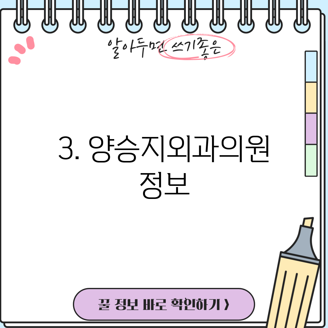 3. 양승지외과의원 정보