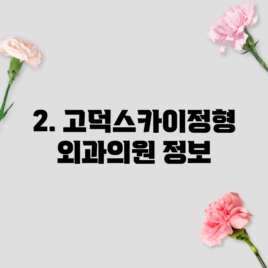 2. 고덕스카이정형외과의원 정보