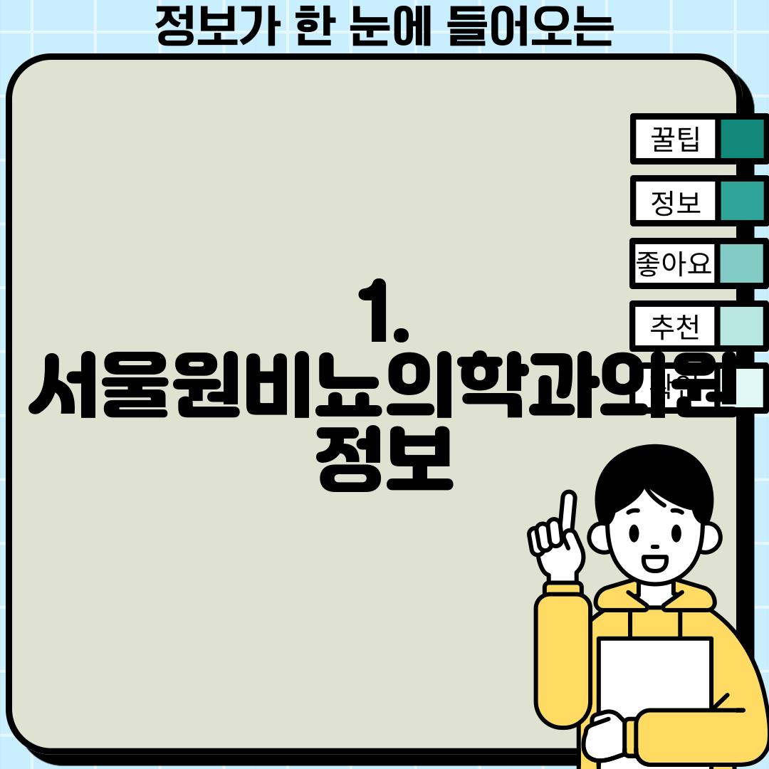 1. 서울원비뇨의학과의원 정보