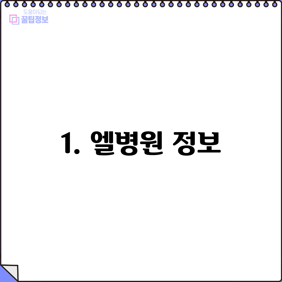 1. 엘병원 정보