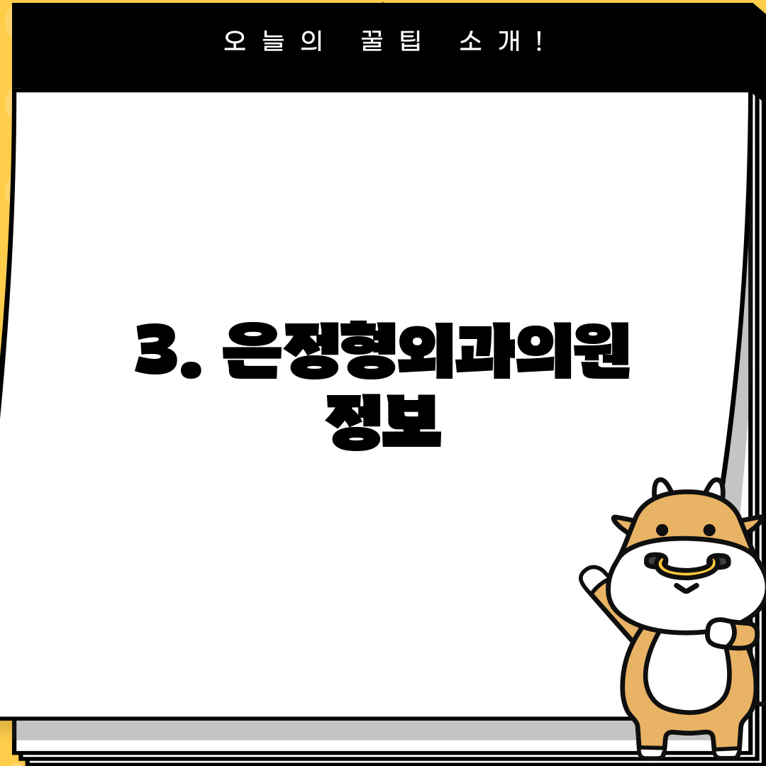 3. 은정형외과의원 정보