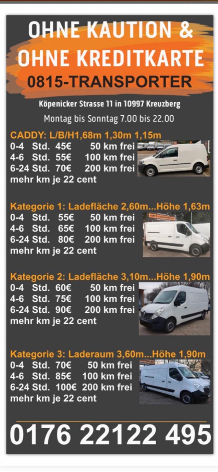 Rent a Van 100€ für 24 Stunden 200km frei keine… Bild 6