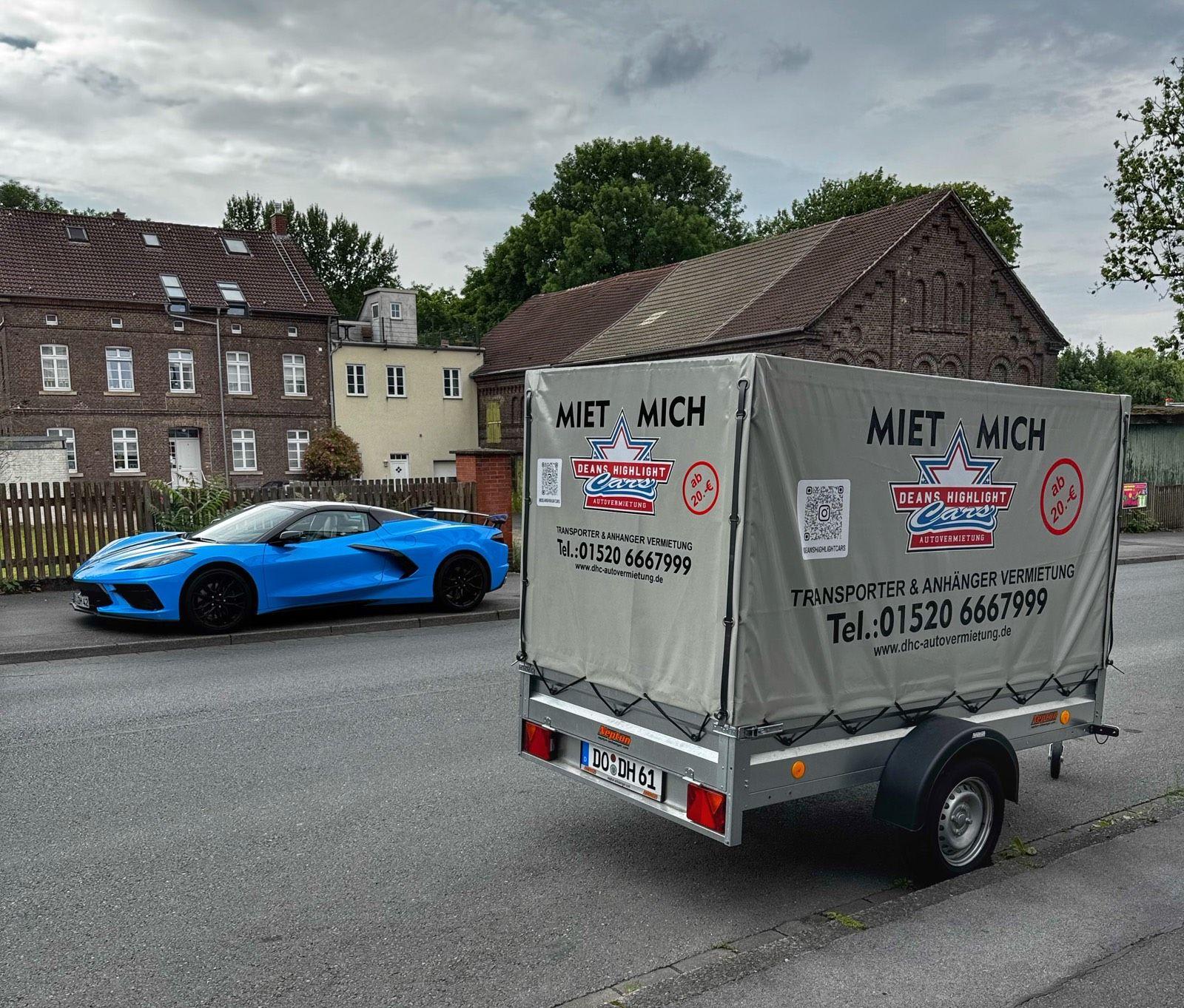 Transportanhänger mieten Anhänger Transporter Planenanhänger