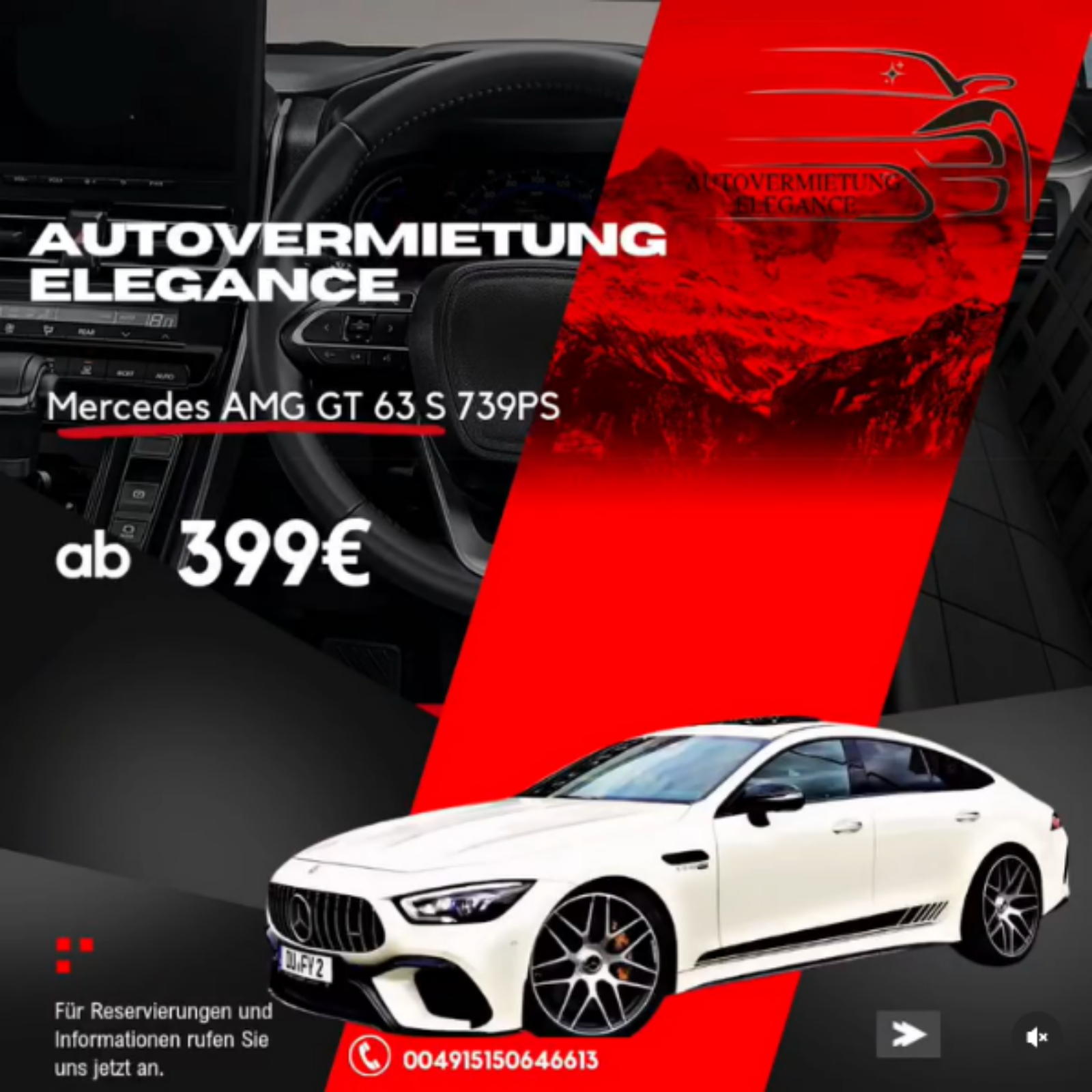 Autovermietung / Mietwagen / Mercedes AMG GT 63 S Edition 1