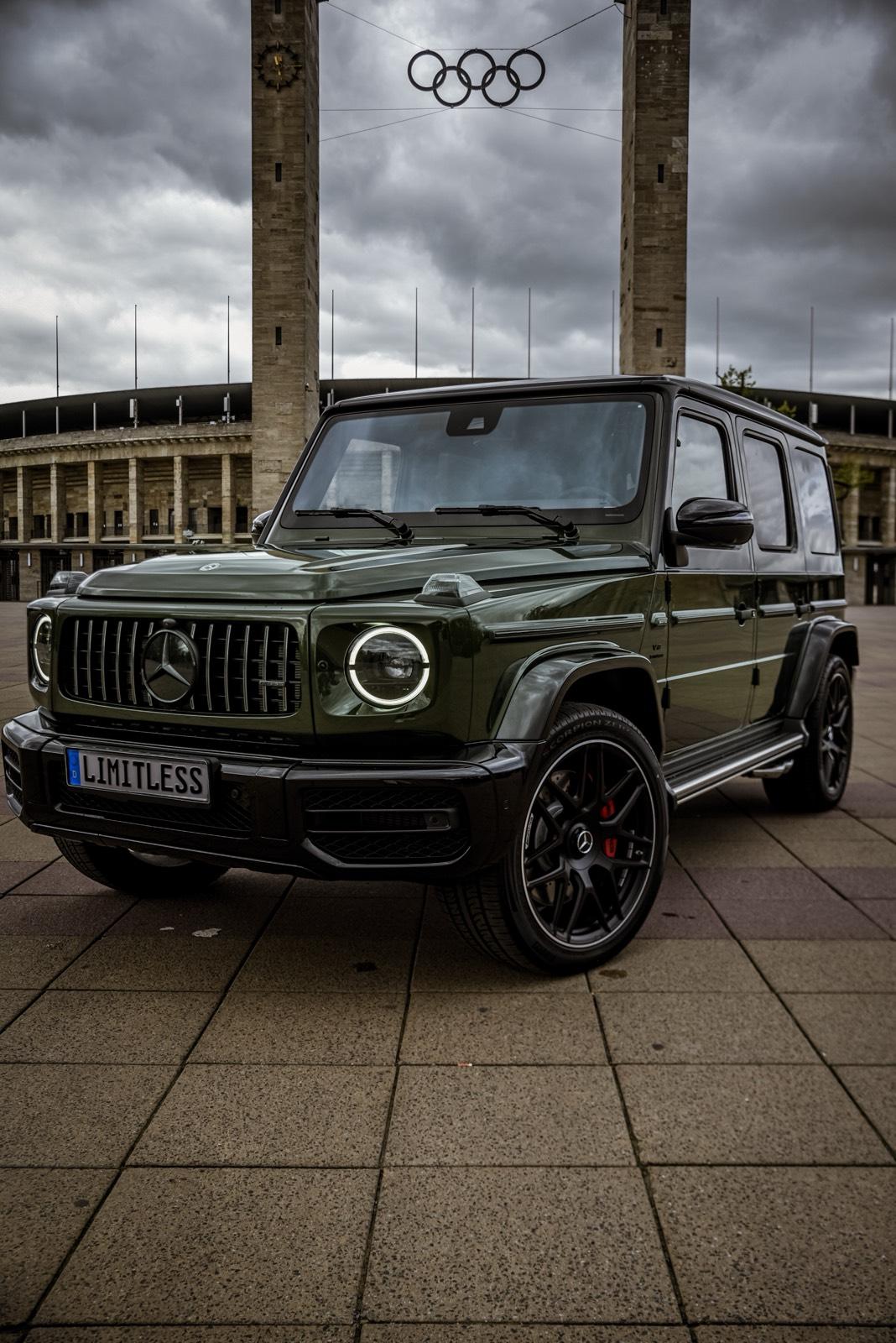 Mercedes-Benz G63 AMG Olivgrün 2024 mieten SUV G-Klasse G 63 Hochzeitsauto Sportwagen