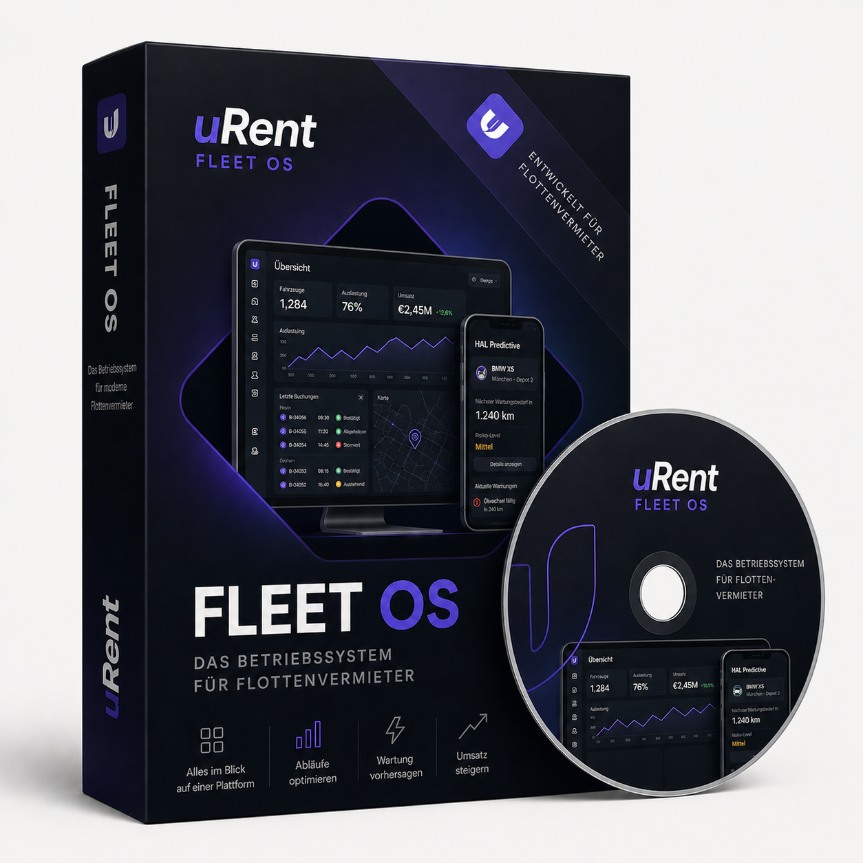 Fleet OS — Produktverpackung