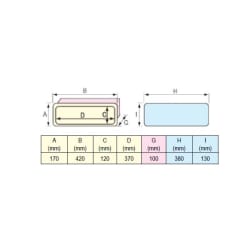 Ugradbena kutija, 1/2 otvorena Kutije za pohranjivanje 2