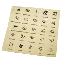 Samoljepive funkcionalne naljepnice za električne panele s prekidačima 99726, 99728-30 - Set od 25 kom Naljepnice za panele