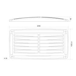 Ventilacijski otvor 216x106mm, bijela Ventilacijski otvori 2