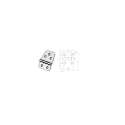 Šarka desna 57x37mm, inox 316 Inox šarke 2
