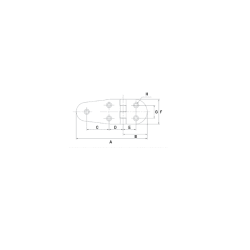 Šarka desna 108,8x38.1mm, Inox 316 Inox šarke 2