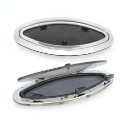 Bočni prozor ovalni 460 x 205 mm, otvor ugradnje 414 x 156 mm, Inox AISI 316 Bočni prozori (portlights) 2