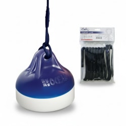 CABO Uže za bokobrane s upletenom omčom, 10mm, L2m, modri Konopi za bokobrane 2