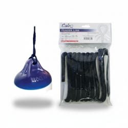 CABO Uže za bokobrane s upletenom omčom, 10mm, L2m, crni Konopi za bokobrane