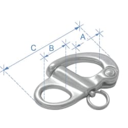Karabin s osiguračem i okom, Inox 316 Karabini