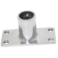Nosač cijevi D22/25mm, kut 90°, pravokutna baza, Inox 316 Spojnice za inox cijevi