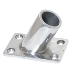 Nosač cijevi D22/25mm, kut 60°, pravokutna baza, Inox 316 Spojnice za inox cijevi
