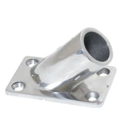 Nosač cijevi D22/25mm, kut 45°, pravokutna baza, Inox 316 Spojnice za inox cijevi
