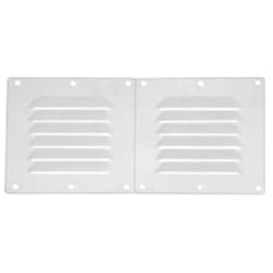 Dvostruki ventilacijski otvor 258x118x6.5mm, bijela/crna Ventilacijski otvori