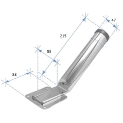Držač štapa za ribarenje (s mogučnošću odspajanja), Inox Držači štapova