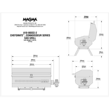 Roštilj plinski MAGMA ChefsMate (230x460mm)