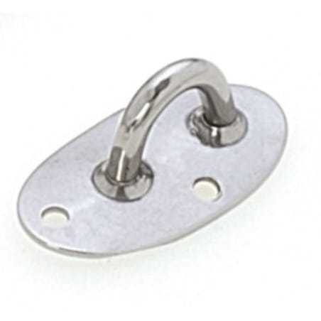 Okomito zakrivljena pločica s okom debljine 5mm za ugradnju na jarbol Aneli, uške, prstenovi i vijci