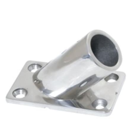 Nosač cijevi D22/25mm, kut 45°, pravokutna baza, Inox 316 Spojnice za inox cijevi