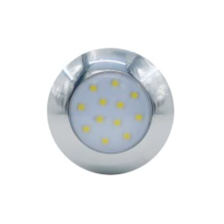 Plafonjera LED okrugla D75mm, 12/24V, bijelo/krom kučište Led rasvjeta