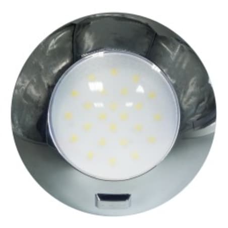 Plafonjera LED okrugla D145mm, 12/24V, bijelo/krom kučište, s prekidačem Led rasvjeta
